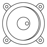 Sound speaker dynamic icon, outline style vector
