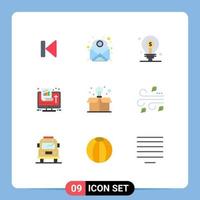 9 Creative Icons Modern Signs and Symbols of marketing chart find investment idea Editable Vector Design Elements