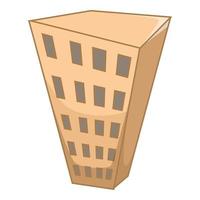 Building icon, cartoon style vector