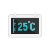 icono de control de temperatura de tableta digital vector aislado plano
