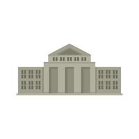 Parliament court icon flat isolated vector