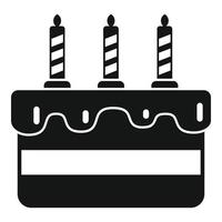 Cake icon simple vector. Happy birthday vector