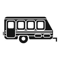 vector simple de icono de autocaravana. caravana autocaravana