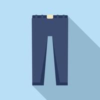 Jeans pants icon flat vector. School uniform vector