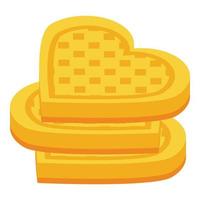 Heart waffle icon isometric vector. Iron machine vector