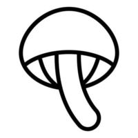 Natural mushroom icon outline vector. Food shiitake vector