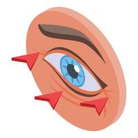 Eye skin cream icon isometric vector. Face skincare vector