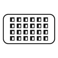 Form ice cube tray icon simple vector. Kitchen container vector