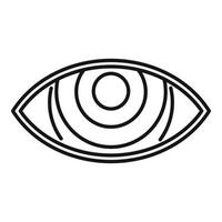 vector de contorno de icono de ojo de cuidado. mirada de visión