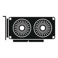 Gpu card icon simple vector. Video computer vector