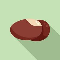 Japan chestnut icon flat vector. Tree fruit vector