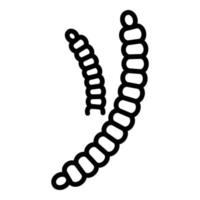 Dirt worm icon outline vector. Cute animal vector