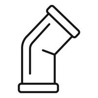 Pipe part icon outline vector. Metal tube vector