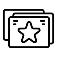 Star prize icon outline vector. Draw lottery vector