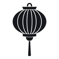 Red chinese lantern icon, simple style vector