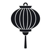 Red chinese lantern icon, simple style vector