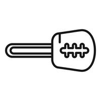 Car door key icon outline vector. Auto service vector