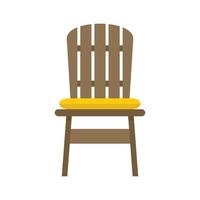 cómodo icono de silla al aire libre vector aislado plano