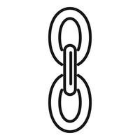 Technology chain icon outline vector. Web link vector