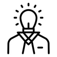 Healing idea icon outline vector. Positive mind vector