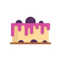 Forest berry cake icon flat isolated vector