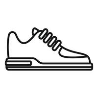 Run sneaker icon outline vector. Sport shoe vector