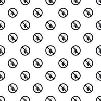 Prohibition sign chinch pattern, simple style vector