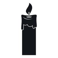 Candle icon, simple style vector