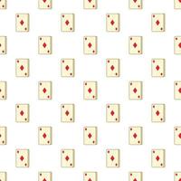 Playing card diamonds pattern, cartoon style vector