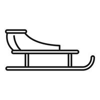 Snow sleigh icon outline vector. Claus sledge vector