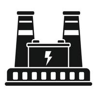 Battery energy factory icon simple vector. Plant safe vector