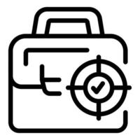 Manager case icon outline vector. Office strategy vector