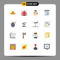 16 Thematic Vector Flat Colors and Editable Symbols of hardware working management discussion consulting Editable Pack of Creative Vector Design Elements