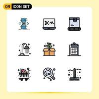 9 Creative Icons Modern Signs and Symbols of business green factory earth day park Editable Vector Design Elements