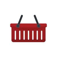 Family shop basket icon flat isolated vector