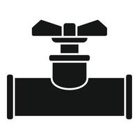 Round faucet icon simple vector. Water pipeline vector