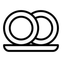 vector de contorno de icono de croqueta. patata holandesa