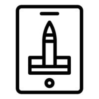 Pen digital icon outline vector. Computer digital vector