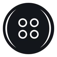 Plastic button icon, simple style vector