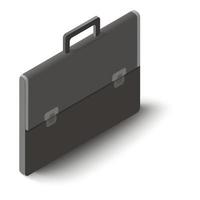 Briefcase icon, isometric style vector