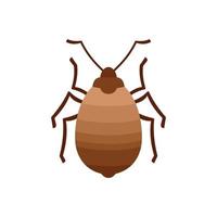 Bug insect icon flat isolated vector