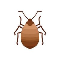 Bug insect icon flat isolated vector