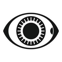 Big eye icon simple vector. View look vector