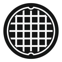 Sidewalk manhole icon simple vector. City road vector