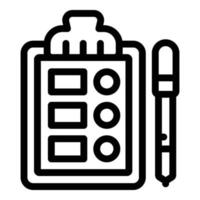 Election clipboard icon outline vector. Online box vector