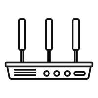 vector de contorno de icono de módem inalámbrico. internet wifi