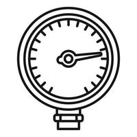 Pressure manometer icon outline vector. Gas meter vector