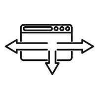 Web solution icon outline vector. Success opportunity vector