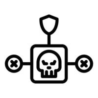 Best antivirus icon outline vector. Safety password vector