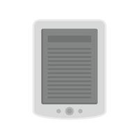 Ebook tablet icon flat isolated vector